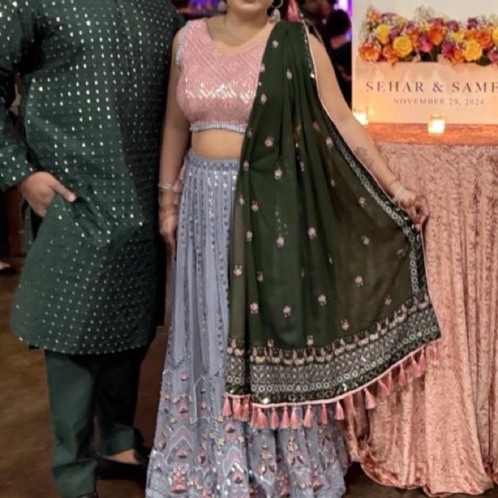 Green and Blue Traditional Outfit